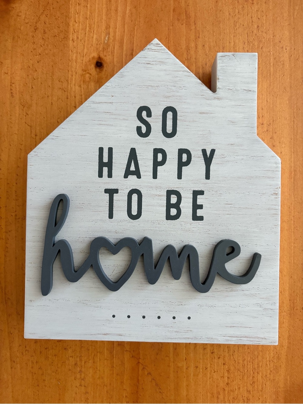 HALLMARK So Happy to be Home Wooden Sign, Gray
